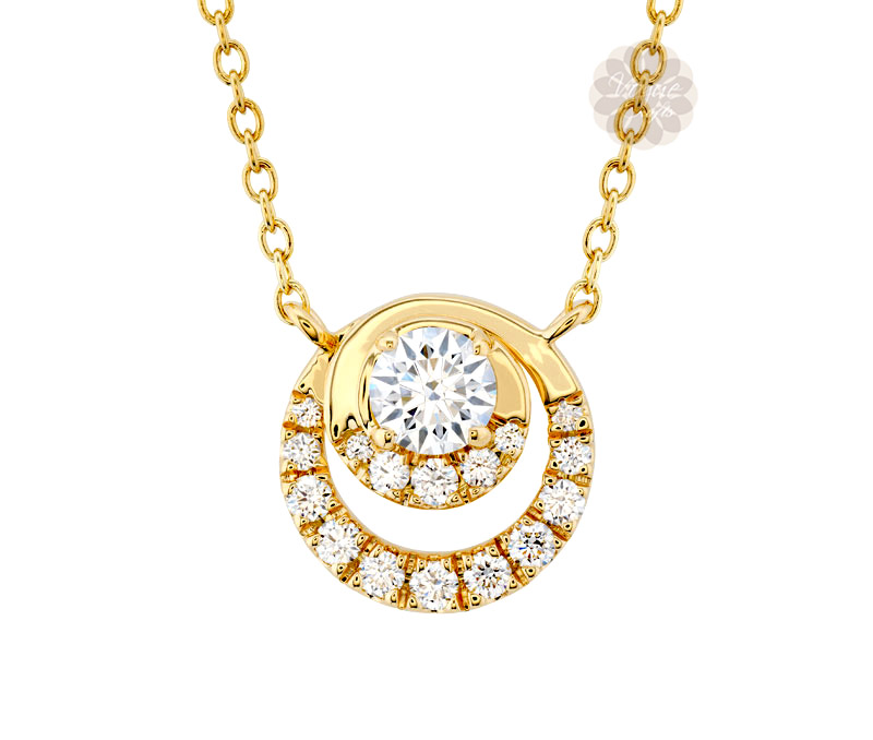 Vogue Crafts & Designs Pvt. Ltd. manufactures Double Ring Diamond Pendant at wholesale price.